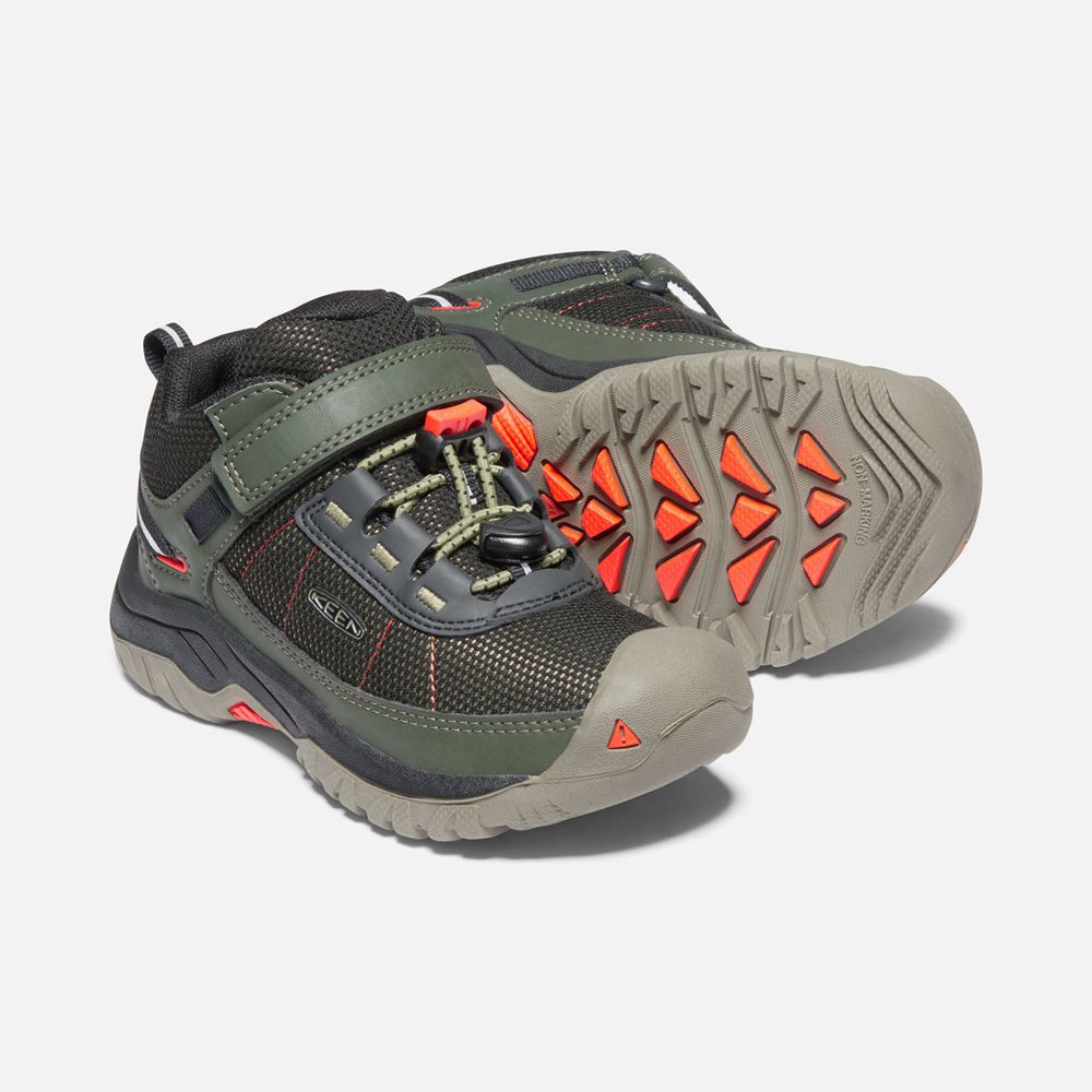 Keen Sneakers Barn Olivgröna/Orange - Targhee Sport Vent Shoes - 312584HCK